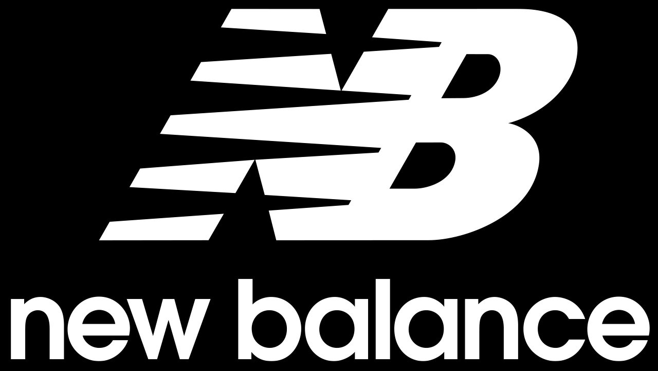 new balance logo white