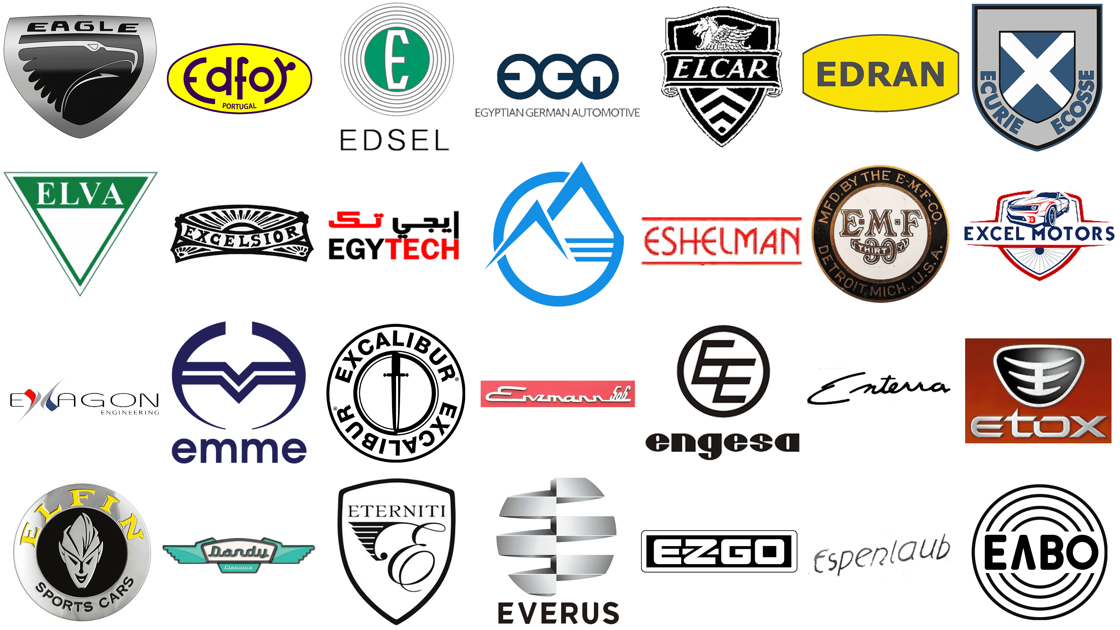 Car brands that start with E