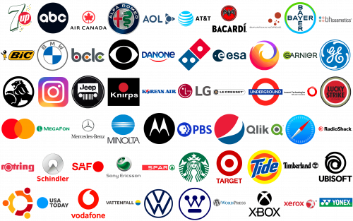 Top-60 logos más famosos con un círculo