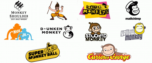 Logos les plus celebres avec un singe